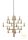 MANOLA CHANDELIER 20 SATIN BRASS E14