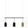 EDGE PENDANT TRIO BLACK E27