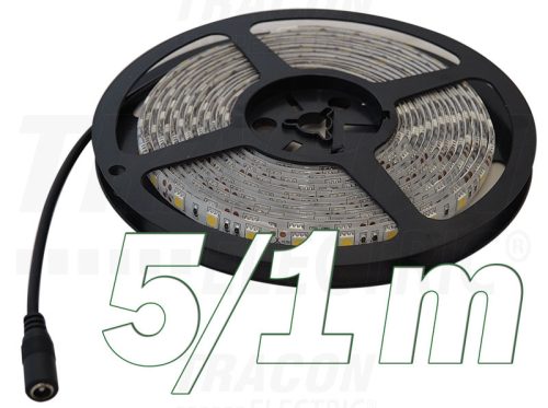 Tracon LED szalag, beltéri SMD5050; 60 LED/m; 14,4 W/m; 530 lm/m; W=10 mm; 3000 K; IP20