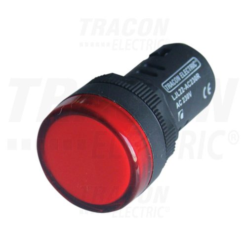 Tracon LED-es jelzőlámpa, piros 24V AC/DC, d=22mm