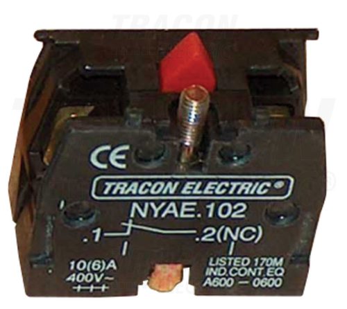 Tracon Érintkező-egység fémalapra szerelt nyomógombokhoz 1×NC, 3 A/400 V