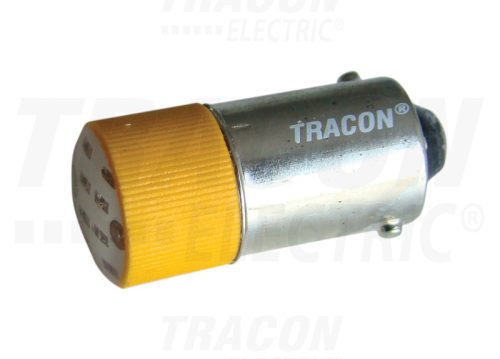 Tracon LED-es jelzőizzó, sárga 400V AC, Ba9s