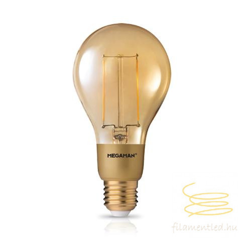 MEGAMAN LED FILAMENT Dimmerable Vintage A75 Clear E27 3W 2200K 360° OM40-05381