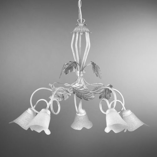 ONLI LAMPADARIO MARILENA/5 LUCI BIANCO/ARGENTO 4836/5