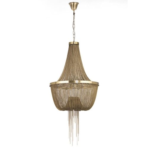 ONLI LAMPADARIO DRAPPEGGIO CATENELLE BRONZO D.55 4851/SB