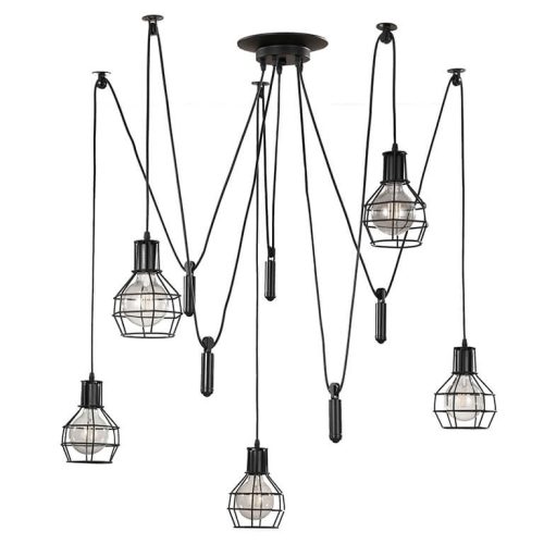 ONLI PLAFONIERA SPIDER/5 CON CONTRAPPESI S/LAMP. 4859/PL5