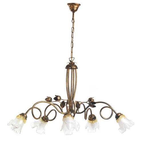 ONLI LAMPADARIO ARIANNA 5 LUCI BRONZO 4984/5