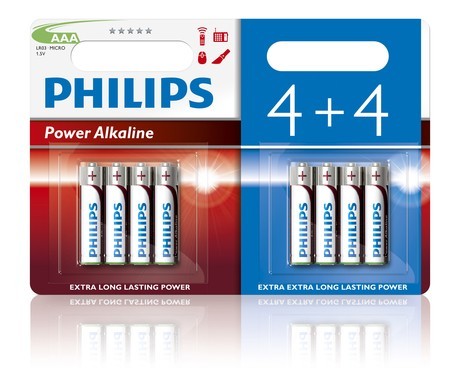 Philips Power Alkáli Mikro Elem AAA 4+4