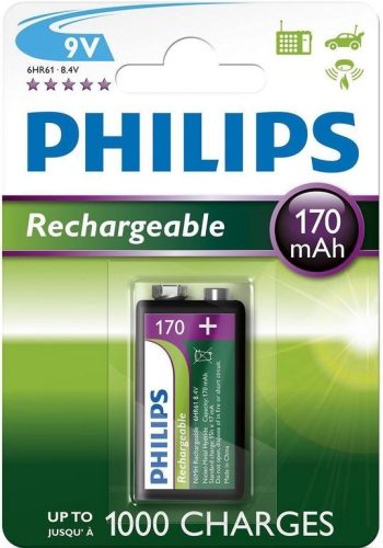 Philips Rechargeable 170mAh 9V  Akkumulátor