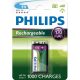 Philips Rechargeable 170mAh 9V  Akkumulátor