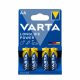 Varta Longlife Power Alkáli Ceruza Elem AA (LR6) BL/4