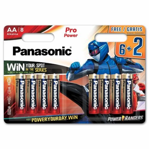 Panasonic Pro Power Alkáli Ceruza Elem AA (LR6PPG/8BW) (1,5V) B6+2