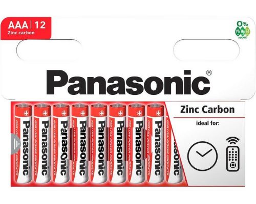 Panasonic Zinc Féltartós Mikro elem AAA (R03RZ/12HH) BL/12 Pan fél Mikro  AAA12