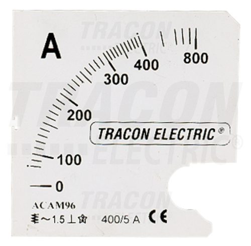 Tracon Skálalap ACAM72-5 alapműszerhez 0 - 400 (800) A