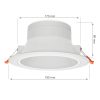 CEILINE III DOWNLIGHT 230V 20W IP44 190x90mm NW