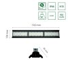 HALLS LINE 150W NW 230V 90deg IP66 IK10 745x126x95mm BLACK 5Y WARRANTY 0-10V