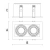 MODERN DAY GU10 IP20 93X180mm / max 2x10W