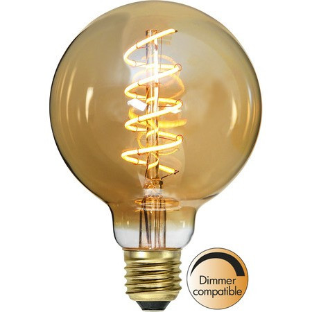 LED Filament Dimmerable G95 Spiral Vintage Gold Clear E27 3,5W 2000K ST354-41-2