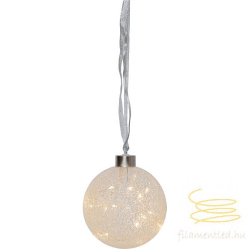 Glass Bauble Glow Snow 457-94