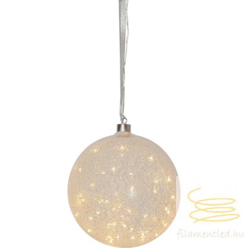 Glass Bauble Glow Snow 457-97