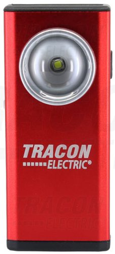 Tracon Akkumulátoros LED kézi lámpa, fém 5W, 6000K, 3,7V 1800mAh, 200lm, IP54, 3h