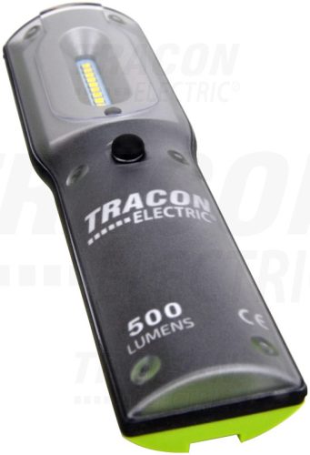 Tracon Nagy teljesítményű LED kézilámpa 5/1W, 6500K, 3,7V, 4400 mAh,Li-Ion,500/100lm,3/12h,IP54,IK08