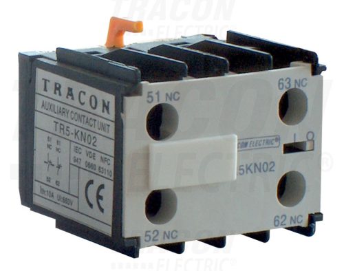 Tracon Homlokoldali segédérintkező TR1K segédkontaktorokhoz 230V, 50Hz, 2A, 4×NO