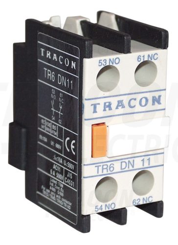 Tracon Homlokoldali segédérintkező TR1D/F és TR1E kontaktorokhoz 230V, 50Hz, 2A, 2×NO