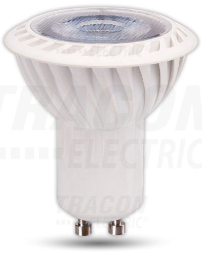 Tracon LED spot fényforrás 230VAC, 5 W, 4000 K, GU10, 360 lm, 100°, EEI=A+